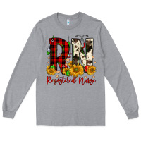Heather Grey christmas rn registered nurse Long Sleeve Tee - FaDigitalArtStudio
