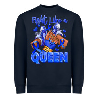 Navy fight like a queen navy blue colon cancer afro gir Heavyweight Sweatshirt - RanaPortraitStore