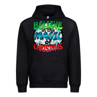 Black believe in the magic of christmas Urban Hoodie - BarkalooDesign