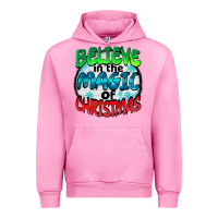 Fuchsia Pink believe in the magic of christmas Urban Hoodie - BarkalooDesign