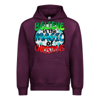 Mauve Wine believe in the magic of christmas Urban Hoodie - BarkalooDesign