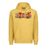 Antique Gold xoxo roses and keys Premium Hoodie - AdoDesignShop