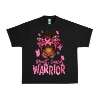Black brest cancer warrior afro messy bun Urban Heavy Tee - texasbilliewilder