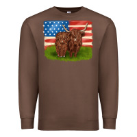 Chestnut American cows Premium Sweatshirt - MaliasSmallBusiness