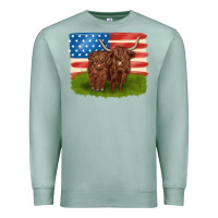 Seafoam American cows Premium Sweatshirt - MaliasSmallBusiness