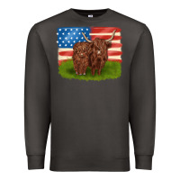 Smoke American cows Premium Sweatshirt - MaliasSmallBusiness