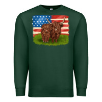 Sports Green American cows Premium Sweatshirt - MaliasSmallBusiness