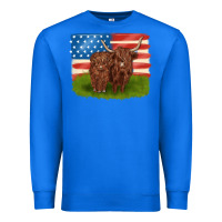 True Royal American cows Premium Sweatshirt - MaliasSmallBusiness