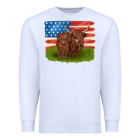 White American cows Premium Sweatshirt - MaliasSmallBusiness