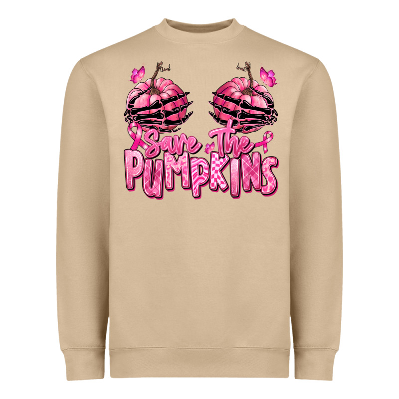 Save The Pumpkins Breast Cancer Heavyweight Sweatshirt by RanaPortraitStore | Teevron