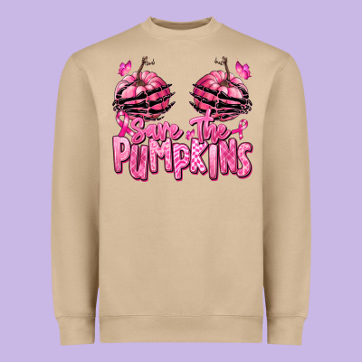 Heavyweight Sweatshirt save the pumpkins breast cancer