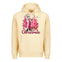 Pina Colada Pink Merry Christmas Black Santa Premium Hoodie - MaliasSmallBusiness