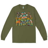 Army Green dog mama Long Sleeve Tee - RacoonDesign