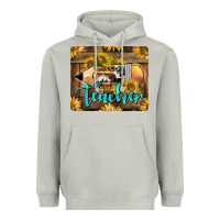 Moon Dust Western Teacher Pencil With Sunflowers Heavyweight Hoodie - LillyAllenDesigns