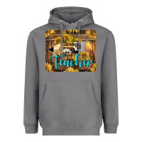 Storm Western Teacher Pencil With Sunflowers Heavyweight Hoodie - LillyAllenDesigns