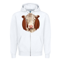 White hareford Zipper Hoodie - JahusDesignShop