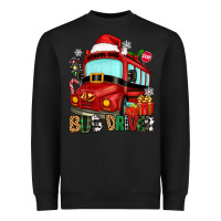 Black christmas bus driver Heavyweight Sweatshirt - Zillion Design Studio