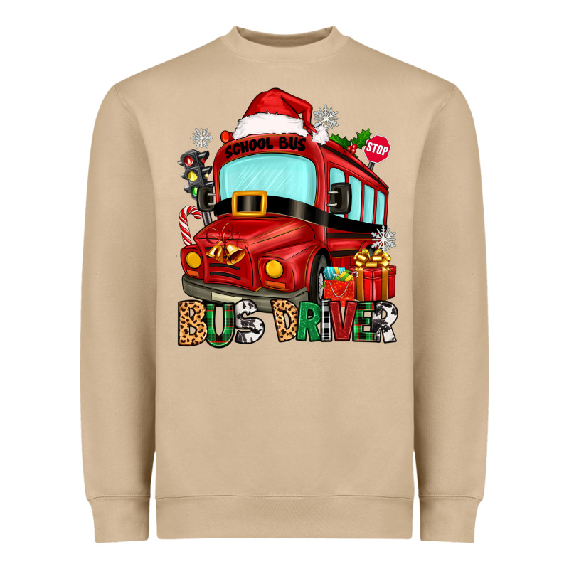 Christmas Bus Driver Heavyweight Sweatshirt by Zillion Design Studio | Teevron
