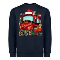 Navy christmas bus driver Heavyweight Sweatshirt - Zillion Design Studio