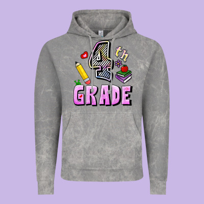 Fourth Grade Vintage Hoodie Designed By Ranaportraitstore