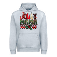 Heather Grey Christmas jolly mama Urban Hoodie - BarkalooDesign