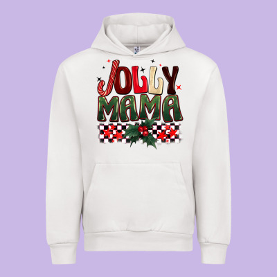 Christmas Jolly Mama Urban Hoodie Designed By Barkaloodesign
