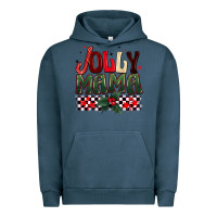 Pigment Midnight Navy Christmas jolly mama Urban Hoodie - BarkalooDesign