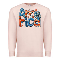 Pale Pink america Premium Sweatshirt - MaliasSmallBusiness