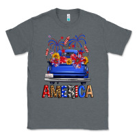 Charcoal Heather western fourth of july america truck Classic Tee - FaDigitalArtStudio