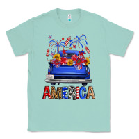 Seafoam western fourth of july america truck Classic Tee - FaDigitalArtStudio