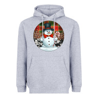 Heather Grey western snowman christmas ornament Heavyweight Hoodie - Jasminsmagicworld