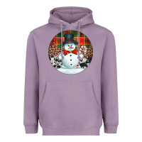 Lavender western snowman christmas ornament Heavyweight Hoodie - Jasminsmagicworld