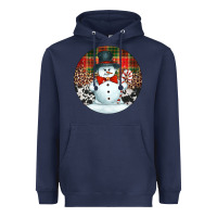 Navy western snowman christmas ornament Heavyweight Hoodie - Jasminsmagicworld