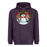 Western Snowman Christmas Ornament Heavyweight Hoodie | Teevron