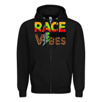 Black race vibes Zipper Hoodie - AdoDesignShop