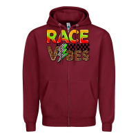 Burgundy race vibes Zipper Hoodie - AdoDesignShop