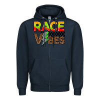 Navy race vibes Zipper Hoodie - AdoDesignShop