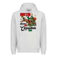 Dove Grey rockin around the christmas tree Premium Hoodie - MaliasSmallBusiness