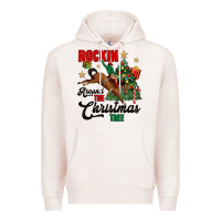 Pale Pink rockin around the christmas tree Premium Hoodie - MaliasSmallBusiness