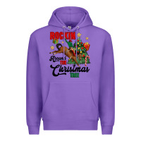 Purple rockin around the christmas tree Premium Hoodie - MaliasSmallBusiness