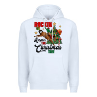 White rockin around the christmas tree Premium Hoodie - MaliasSmallBusiness