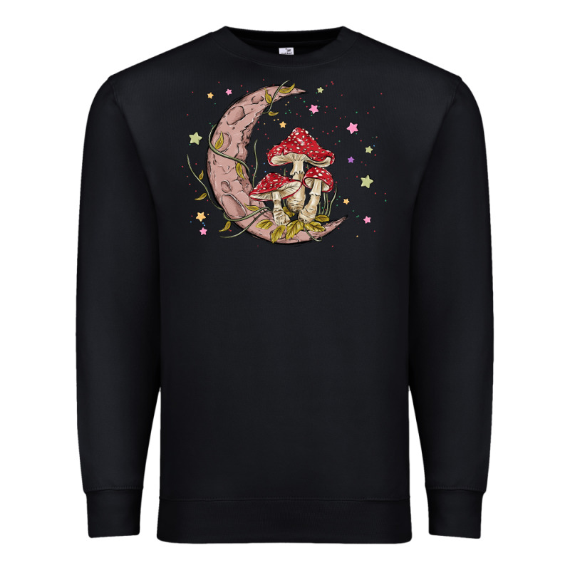 Moon And Mushrooms Premium Sweatshirt by MaliasSmallBusiness | Teevron