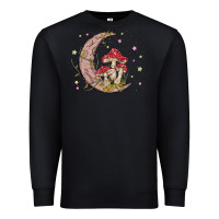 Black moon and mushrooms Premium Sweatshirt - MaliasSmallBusiness