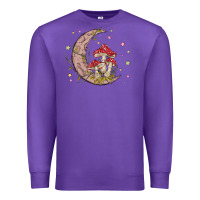 Purple moon and mushrooms Premium Sweatshirt - MaliasSmallBusiness