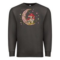 Smoke moon and mushrooms Premium Sweatshirt - MaliasSmallBusiness