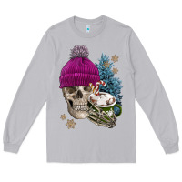 Moon Dust winter skeleton skull Long Sleeve Tee - FaDigitalArtStudio