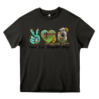 Asphalt Peace Love Hampshire Sheep Heavy Core Tee - LillyAllenDesigns