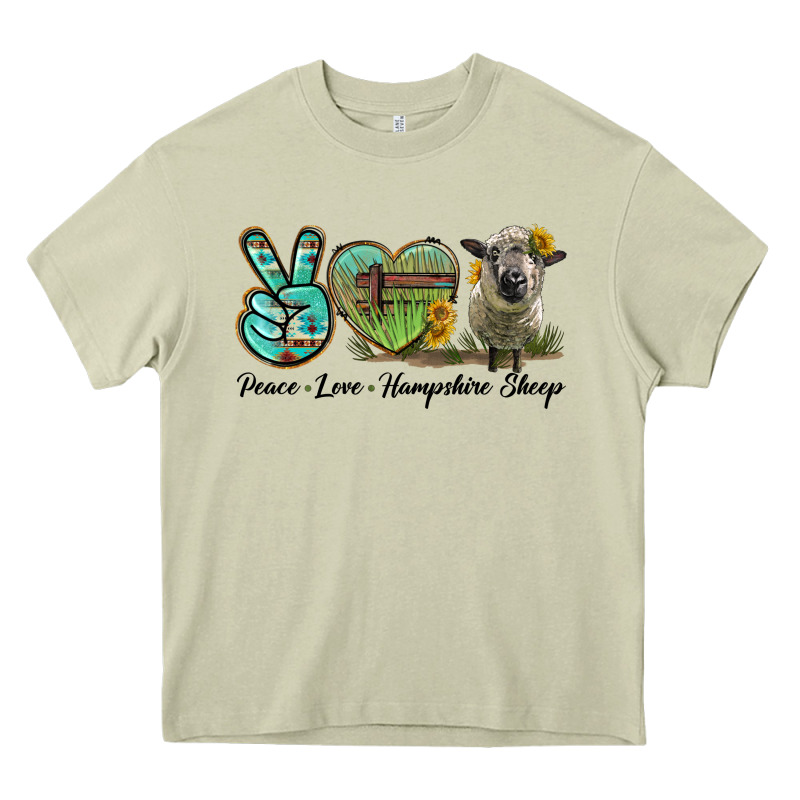 Peace Love Hampshire Sheep Heavy Core Tee by LillyAllenDesigns | Teevron