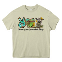 Mossy Peace Love Hampshire Sheep Heavy Core Tee - LillyAllenDesigns
