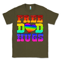 Army Green lgbtq free dad hugs Classic Tee - HRA Design Shop